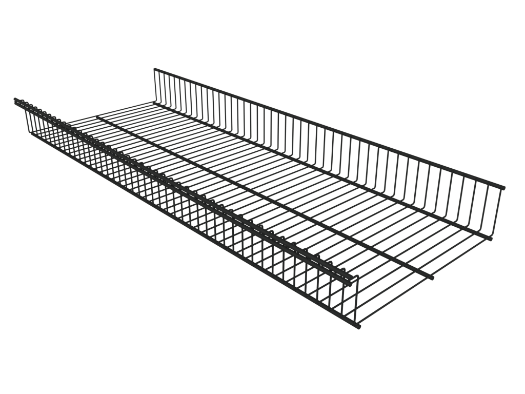 Корзина стационарная черного цвета 903x340x85 мм