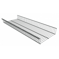 Корзина стационарная серебристого цвета 903x340x85 мм