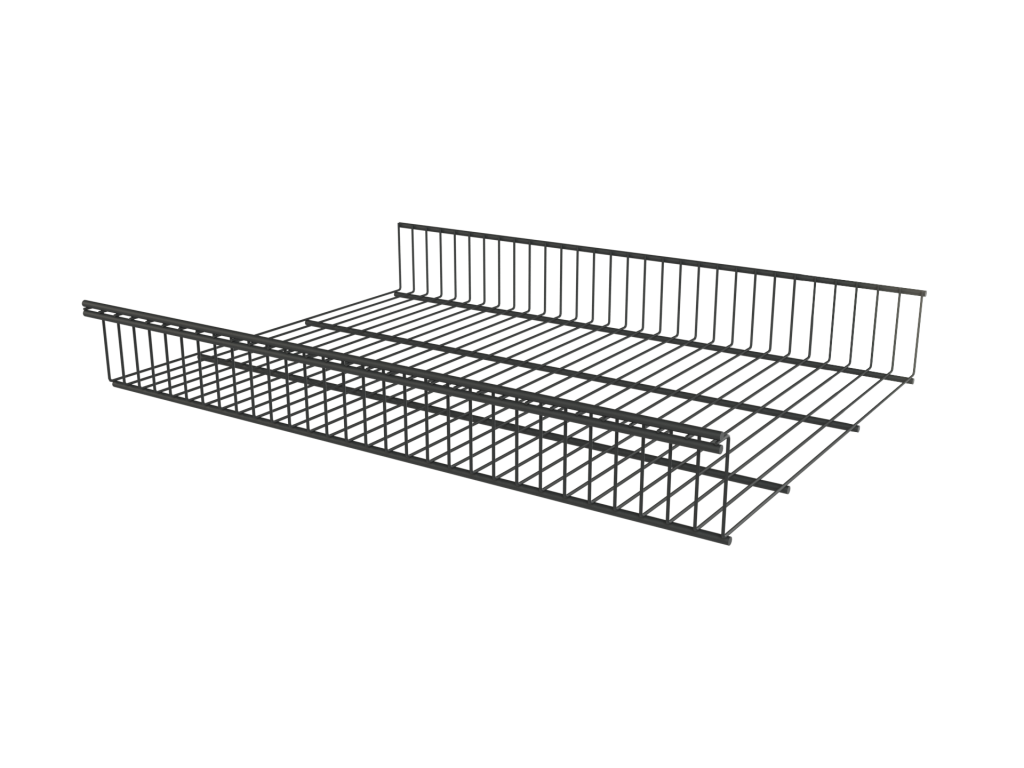 Корзина стационарная черного цвета 603x440x85 мм